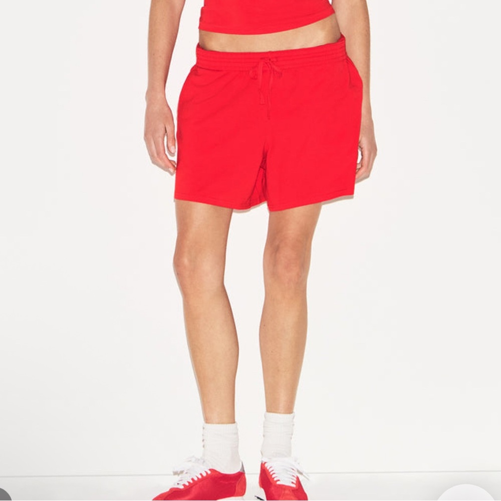 NWT SKIMS Ruby Cotton Jersey Shorts Lg
